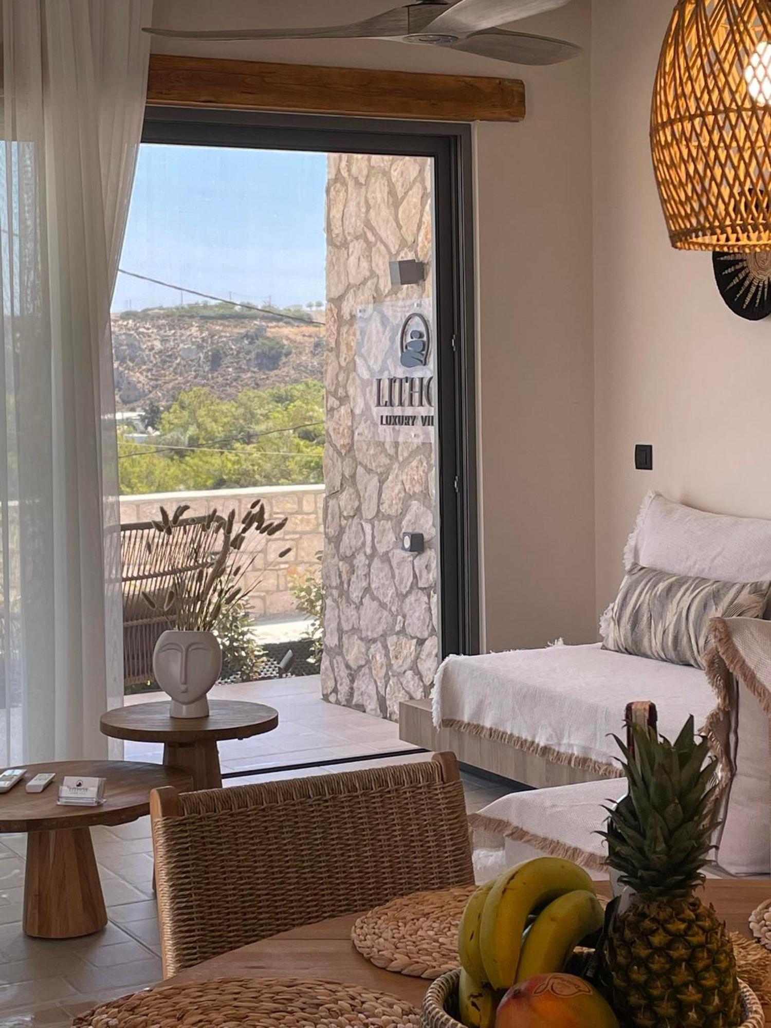 Lithos Luxury Villa Archangelos  Buitenkant foto